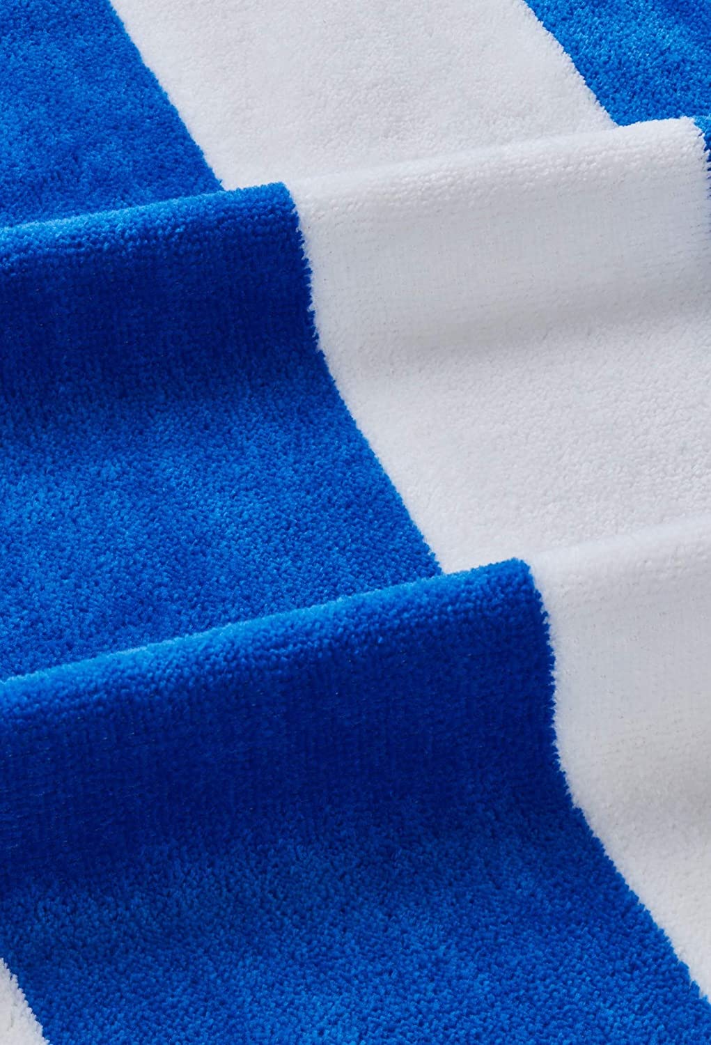 Cabana Stripe Velour Pool and Beach Towels 2 pack (Blue)
