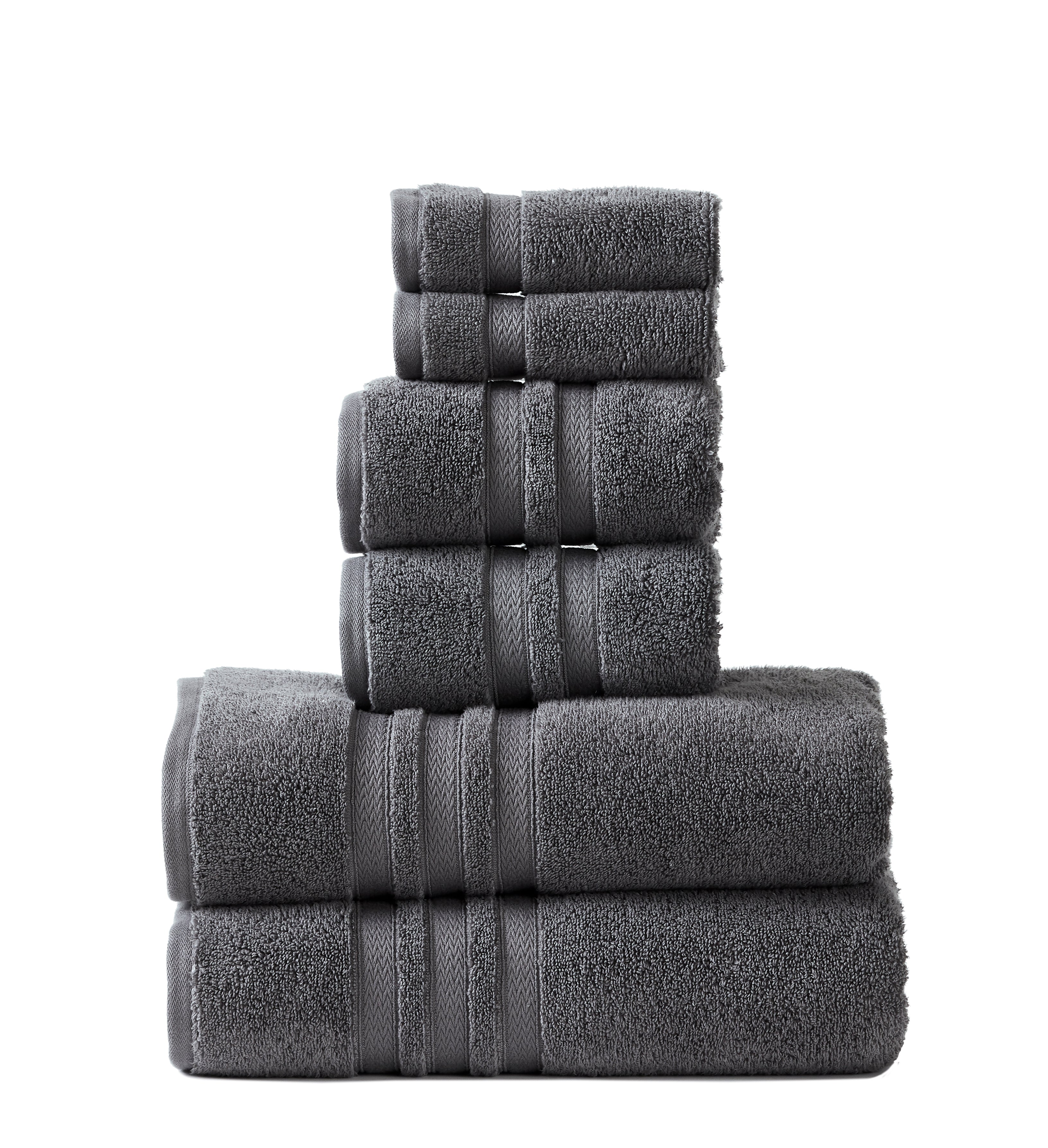 Ecoterry Sustainable 6 Piece Bath Towels Set (White) – Luxury Towel Company
