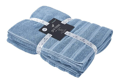 Classic Cotton Towels 2 Piece Set (Blue)