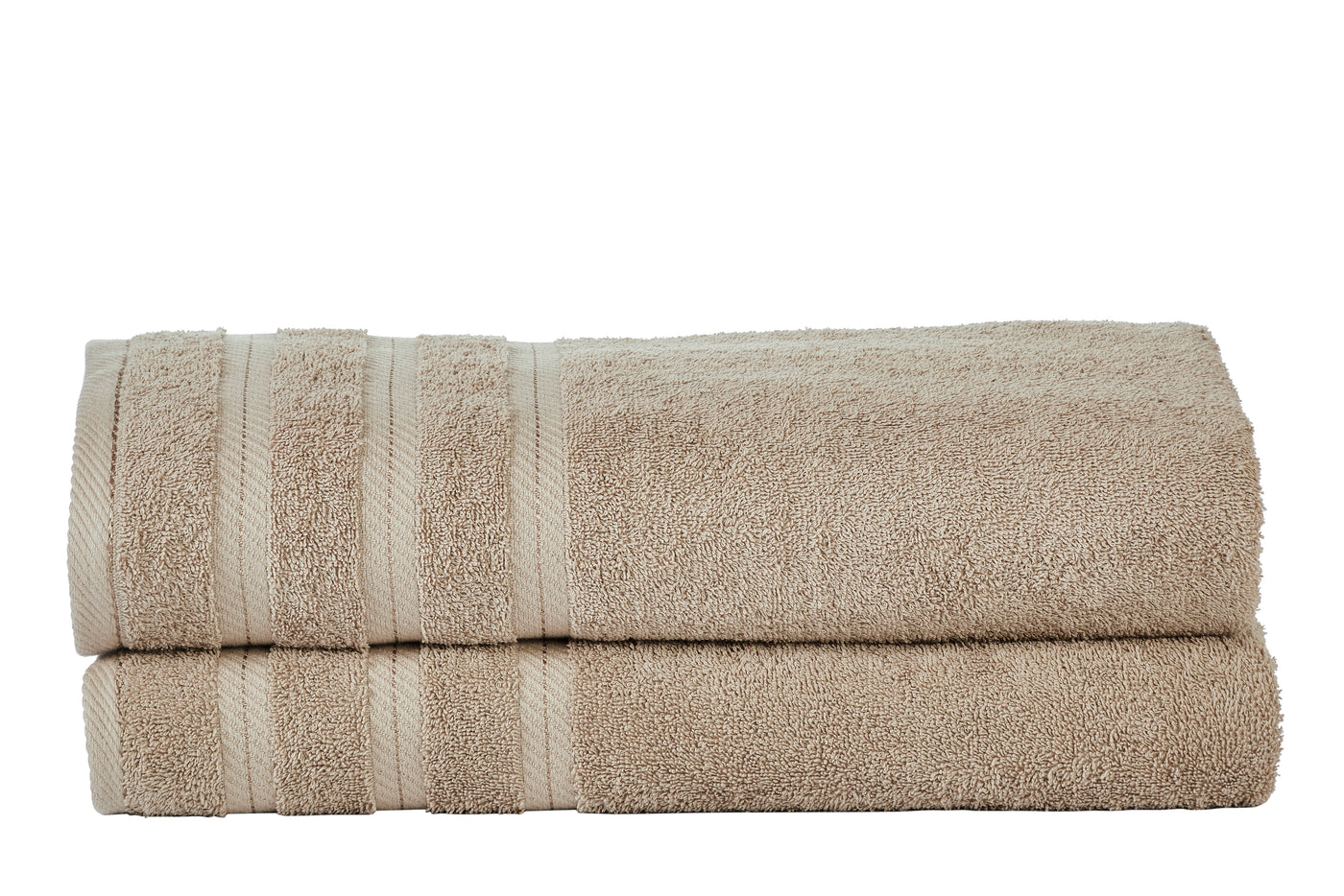 Classic Cotton Towels 2 Piece Set (Taupe)