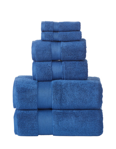 Soft Hotel Towels 6 Piece Set (Navy)