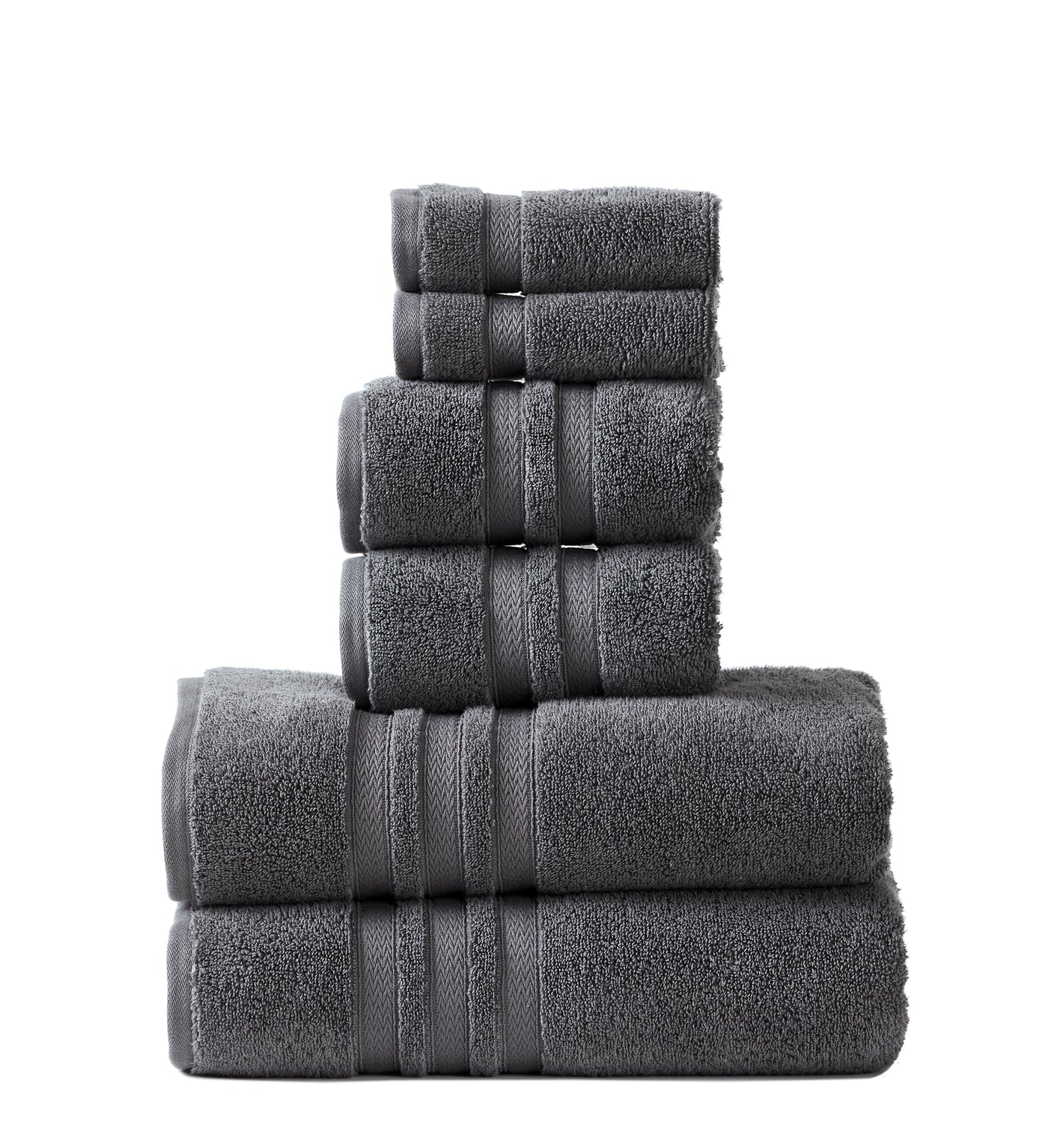 Ecoterry Sustainable 6 Piece Bath Towels Set (Iron)
