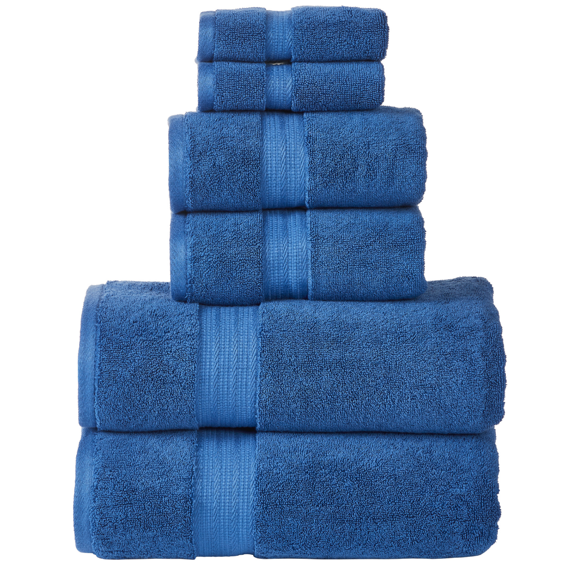 Luxury Spa Towels 6 Piece Towels Set (Navy)